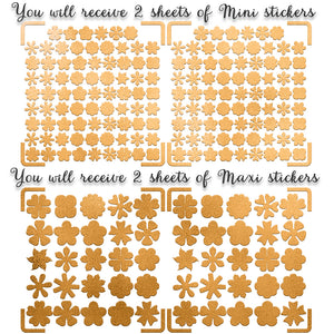 goudfolie bloemen stickers