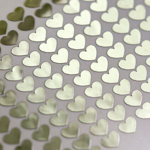 Stickers autocollants Coeur doré 10 mm