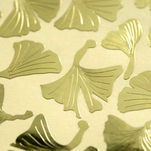 Load image into Gallery viewer, ginkgo leafs metallic gold stickers
