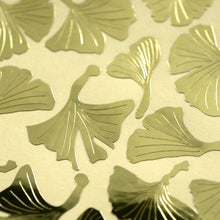 Load image into Gallery viewer, ginkgo bladeren metallic goud stickers
