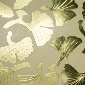 feuilles de ginkgo or métallique stickers