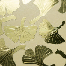 Load image into Gallery viewer, ginkgo bladeren metallic goud stickers
