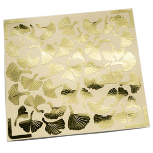 Stickers Feuille de ginkgo, embellissement stickers, scrapbooking