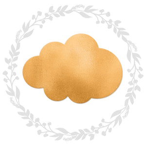 Wolken goud folie stickers, wolkjes symbol stickers, uitnodigingskaarten maken diy sierstickers