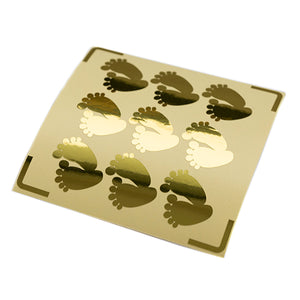 pasgeboren voeten stickers, baby voetjes sticker