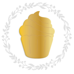 Autocollants en feuille d'or en forme de cupcake