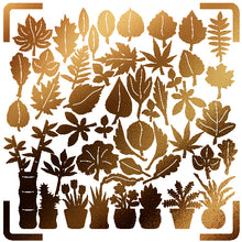 Afbeelding in Gallery-weergave laden, goud folie stickers met plantjes
