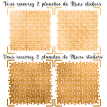 Afbeelding in Gallery-weergave laden, jigsaw puzzle shaped gold foil sticker
