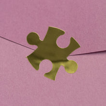 Afbeelding in Gallery-weergave laden, autocollant feuille d&#39;or en forme de puzzle
