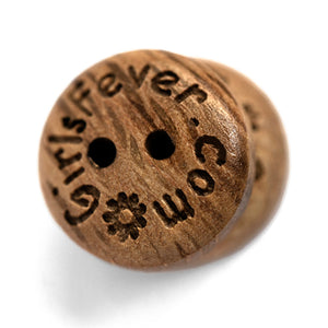 Boutons en bois personnalisés 15mm