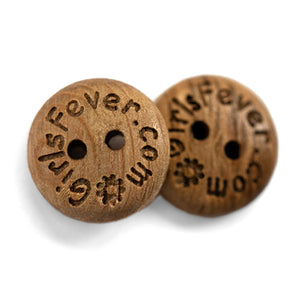 Boutons en bois personnalisés 15mm