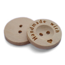 Afbeelding in Gallery-weergave laden, 20mm boutons en bois personalisable, Boutons personnalisés en bois
