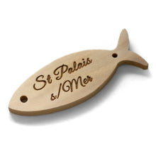 Charger l&#39;image dans la galerie, Poissons en forme de bois 59x21mm, Pendentif en bois en forme de poisson

