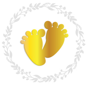 Autocollants en feuille d'or pour les pieds nouveau-nés