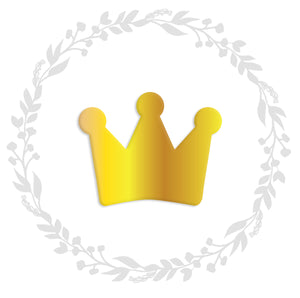 Autocollant feuille dorée métallique en forme Couronne Princesse, sticker en forme de petit couronne, fabrication de cartes bricolage, scrapbooking
