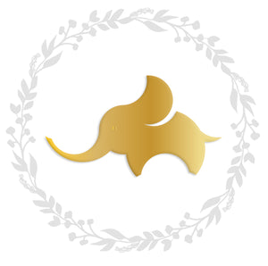Autocollant feuille dorée métallique en forme d'éléphant, sticker en forme d'éléphant, fabrication de cartes bricolage, scrapbooking