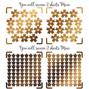 96st Sakura kersen bloesem goud folie stickers, kersen bloesem symbool stickers / envelop sluiting stickers